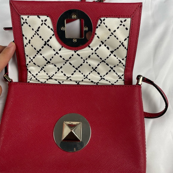 Kate Spade RED Leather Newbury Lane Sally Crossbody Bag with Gold hardware - Picture 3 of 7